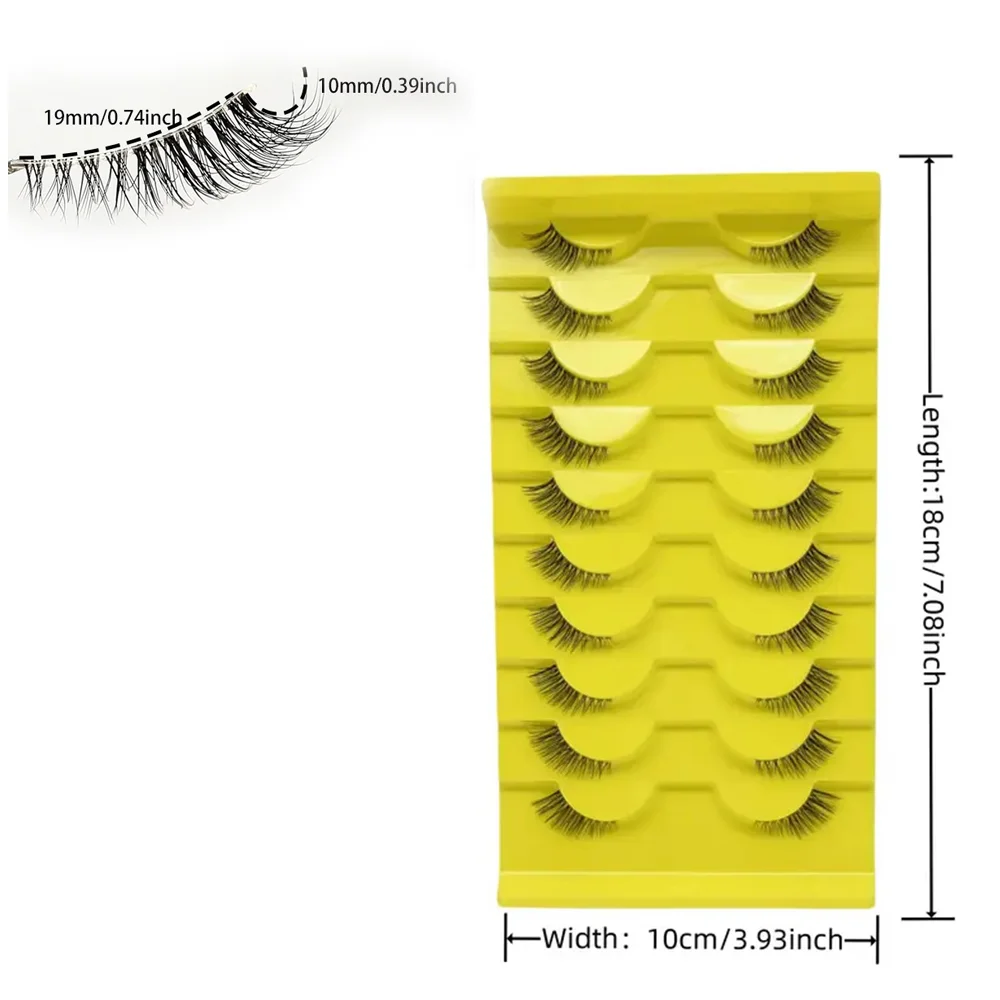 Cílios postiços finos naturais 15mm cílios de vison fofos 3d curvados cílios de gato falsos multipack mais sexy, charmoso e atraente