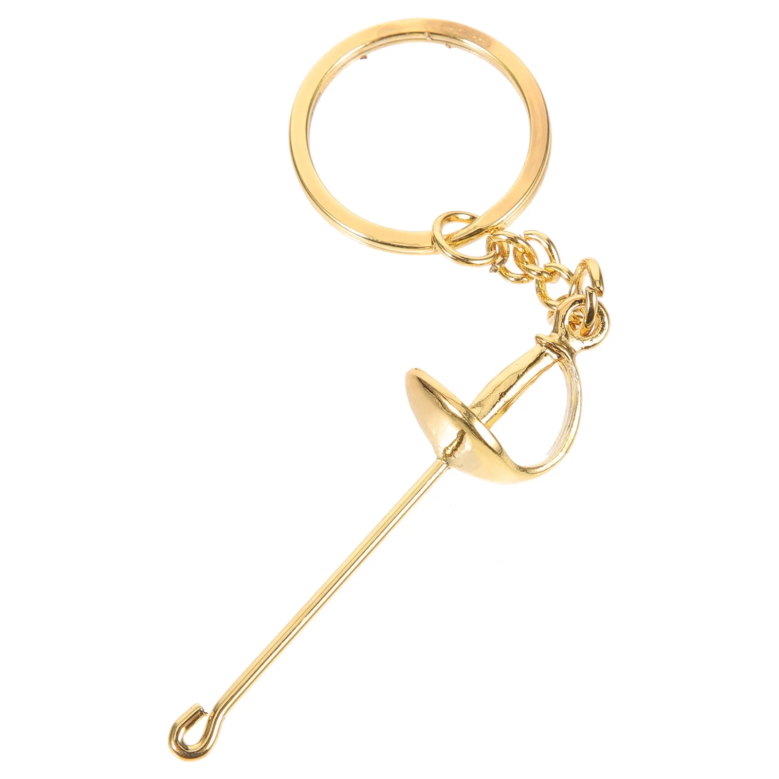 Creative Fencing Keychain Pendant Decorative Metal Keychain for Bag Car Key Backpack Hanging Ornament Birthday Gift Charm
