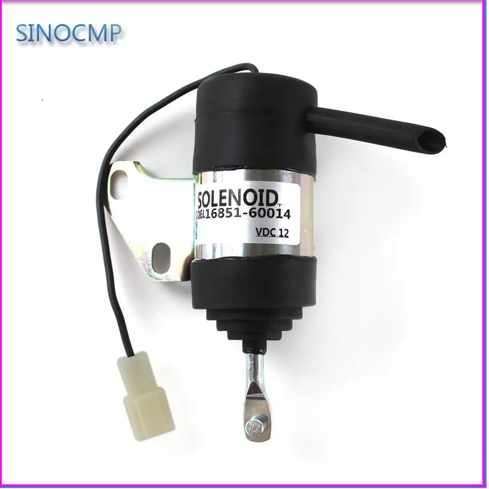 

12V Solenoid Diesel Fuel Shut Off Solenoid 052600-4530 16851-60014 052600-4531 For Kubota Z482 Denso BX7410D Valves Parts