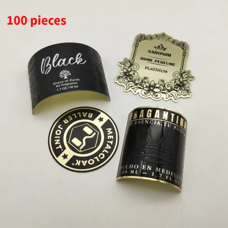 

10 0.Zhang. custom. private perfume package label fragrance nameplate cosmetics aluminum foil sticker New Design 3D emboss