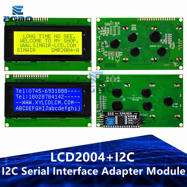 1 sztuk LCD2004 + I2C 2004 20x4 2004A niebieski ekran HD44780 znak LCD/w IIC/I2C moduł adaptera interfejsu szeregowego dla modułu Arduino