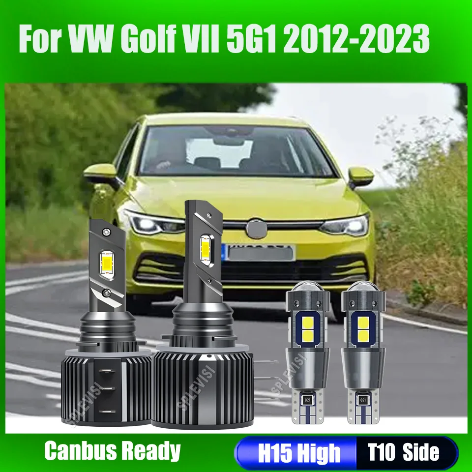 

36000LM/Pair Led White Headlight Hi Beam Side Light adequate illumination For VW Golf VII 5G1 2012 2013 2014 2015 2016 2017-2023