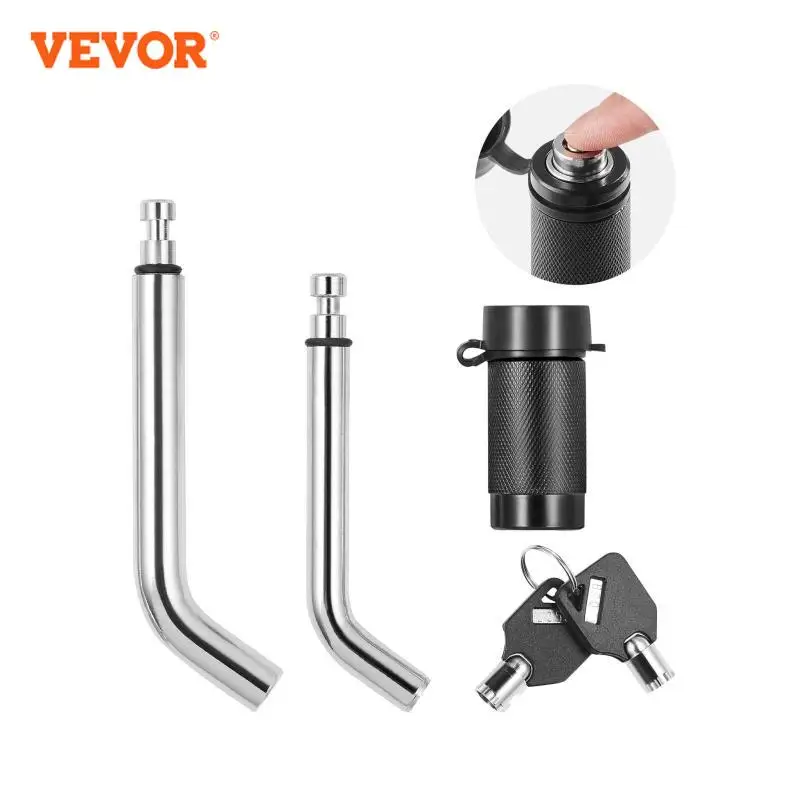 VEVOR Trailer Hitch Lock 5/8inch & 1/2inch Diameter Locking Receiver Pin with Two Keys Tow Lockable Pin for Truck Boat Bike Car