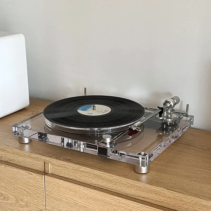 Vinyl record player Acrylic retro M2 Red dynamic magnetic  head Home high-quality phonograph