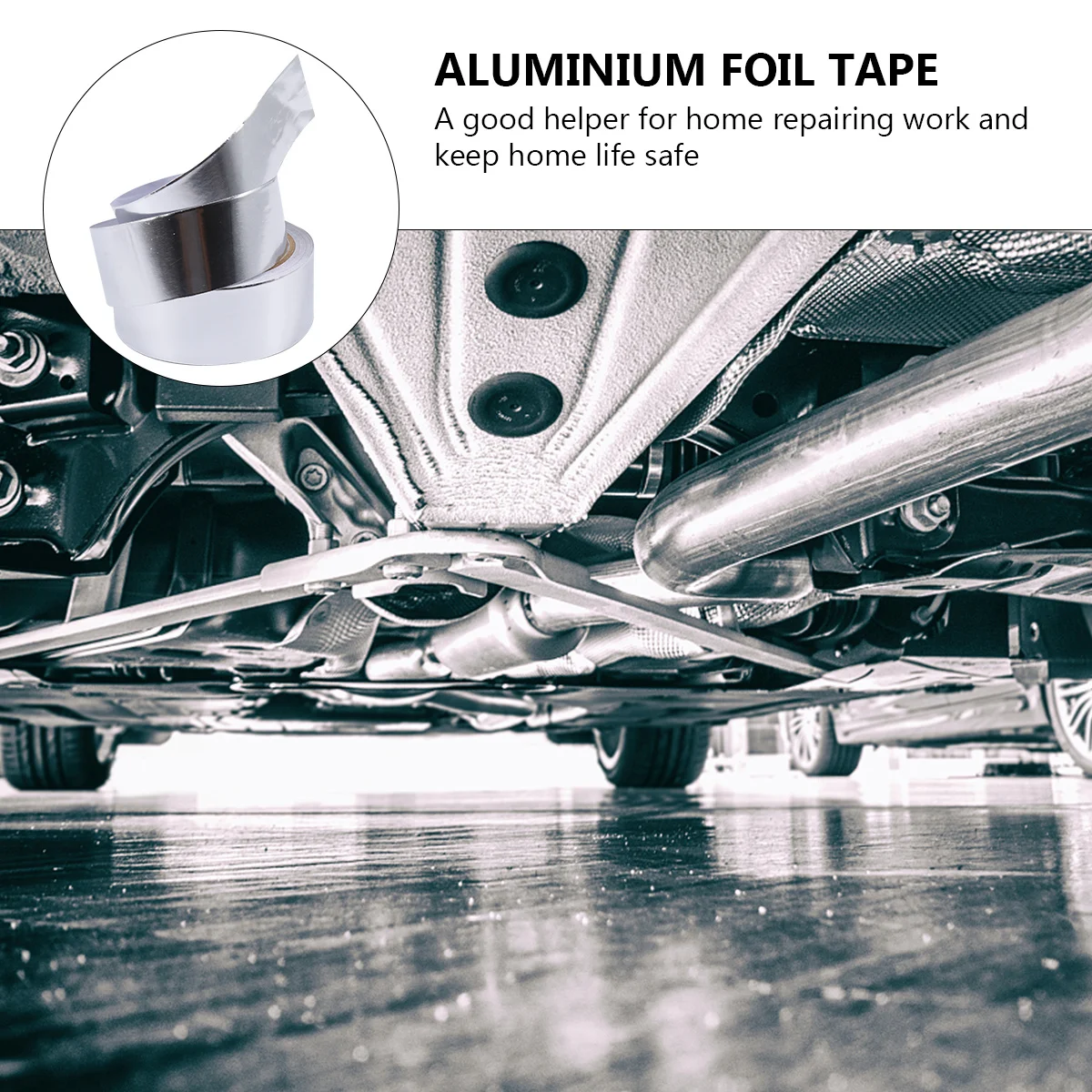 

2pcs Aluminum Foil Tape Heat Resistant Insulated Moisture Proof Sealing For Hvac Pipe Repair Duct Insulation Tapes