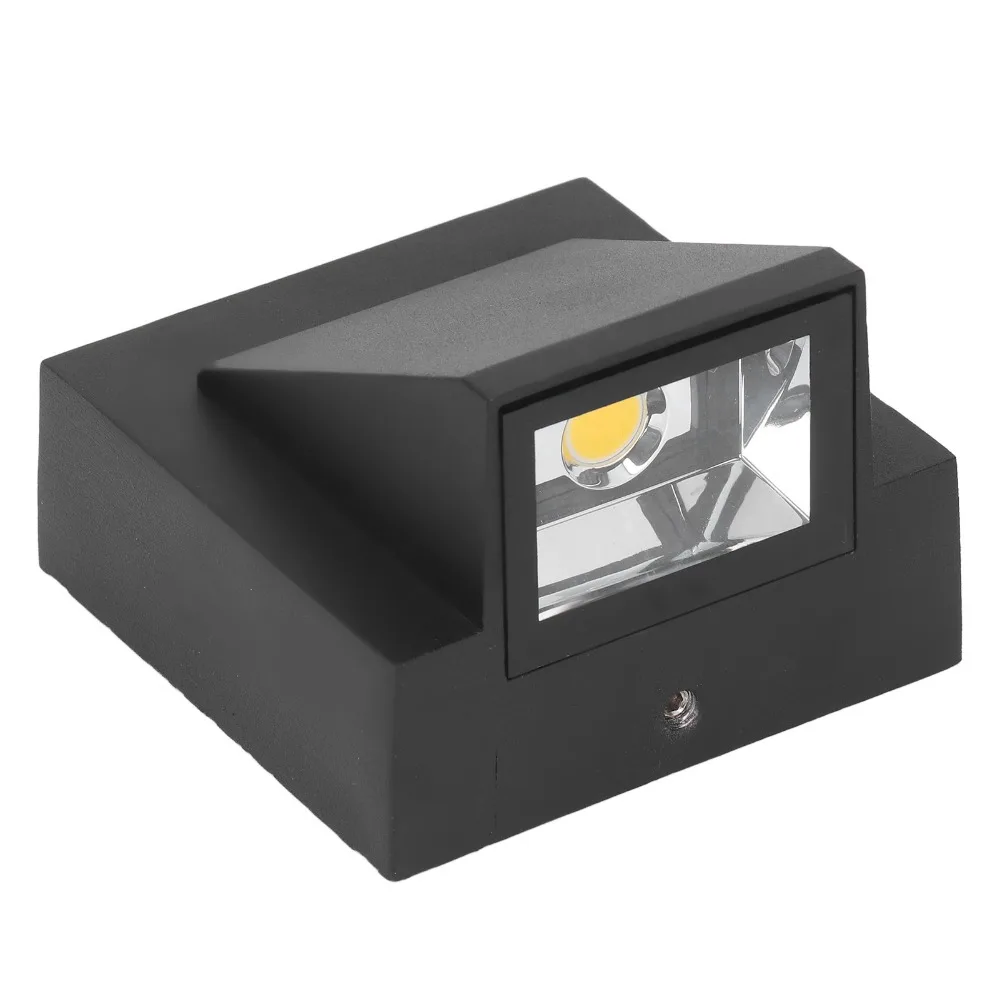 Easy to Install AC 85-265V Wall Light 3W Black Wall Lamp IP67 Waterproof Die Casting Aluminium Alloy Wall Light Fixture Garden