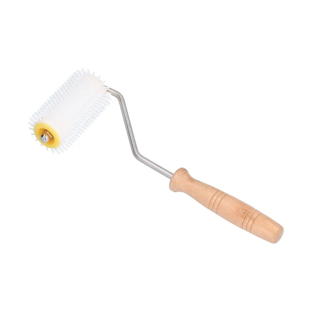 Easy to Clean Plastic Honey Uncapping Roller Wood Durable Uncapping Needle Roller Honey Extractor Roller Propolis Harvesting