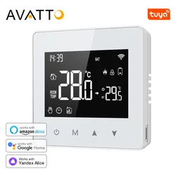 AVATTO WiFi/Zigbeeスマートサーモスタット電気床暖房水/ガスボイラー温度アプリアレクサGoogleホームのためのリモートコントロール