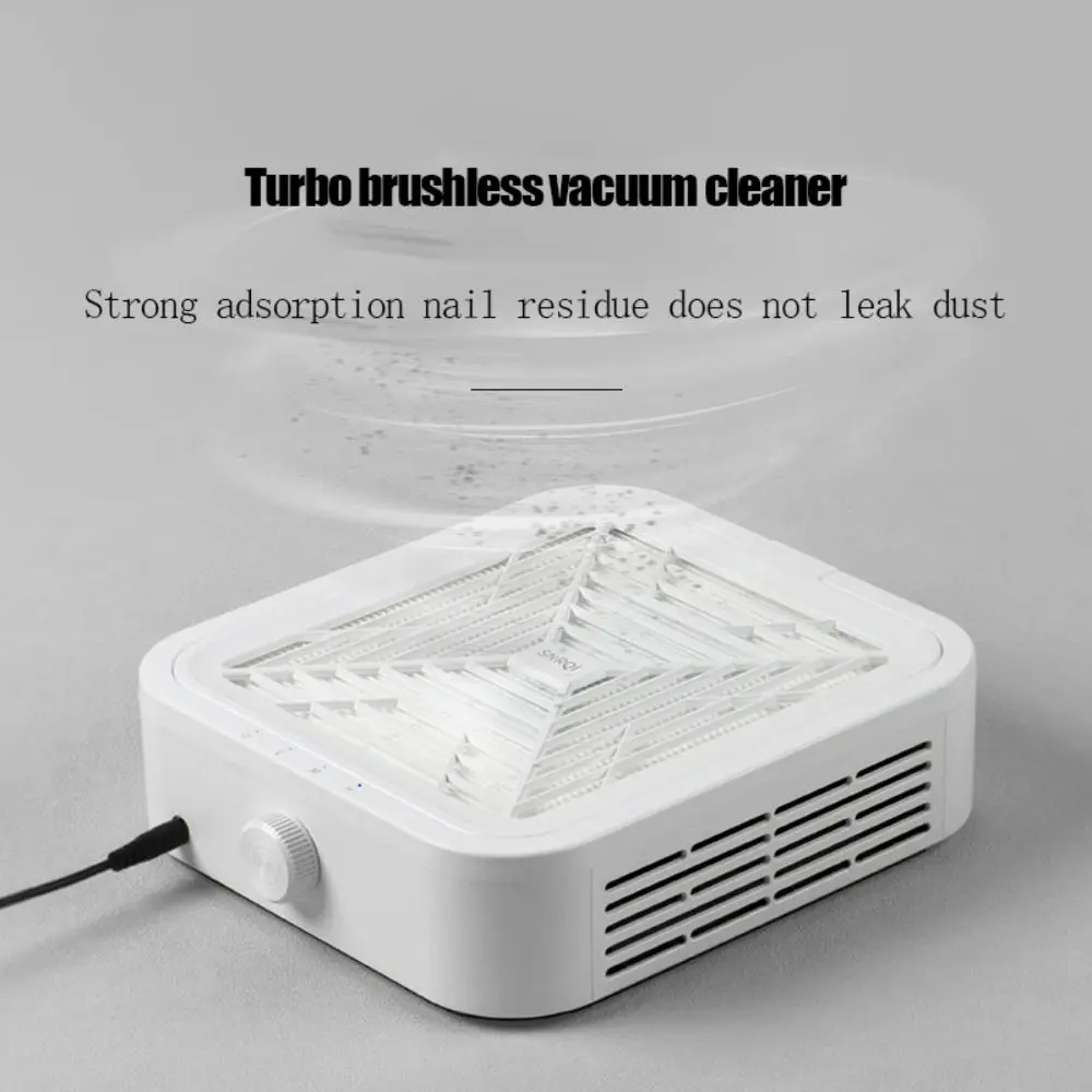 Durable Turbine Nail Dust Collector 120W Brushless Manicure Vacuum Collector Powerful 3 Gear Dust Collector Machine DIY