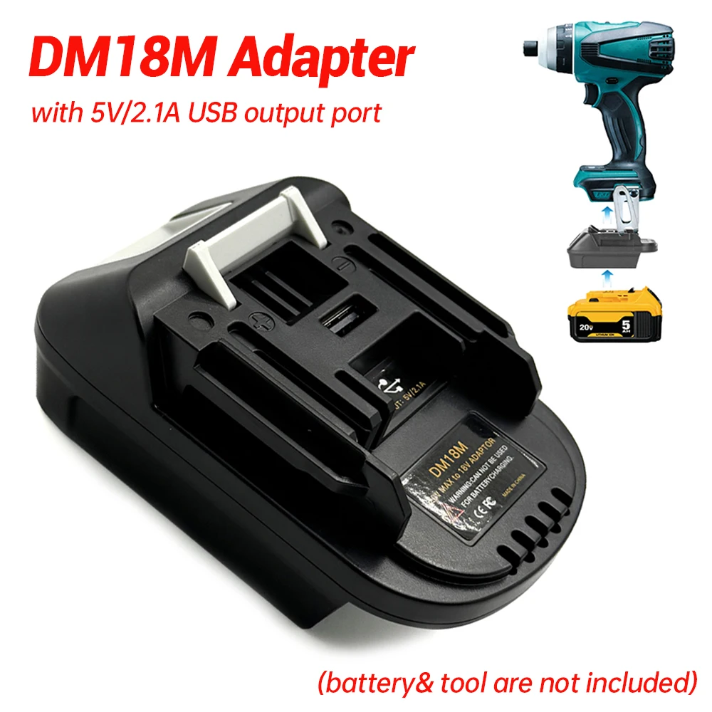 

DM18M Battery Adapter for Dewalt 18v-20v for Milwaukee 18v M18 Lithium Batteries,Compatible with Makita 18v Cordless Power Tool