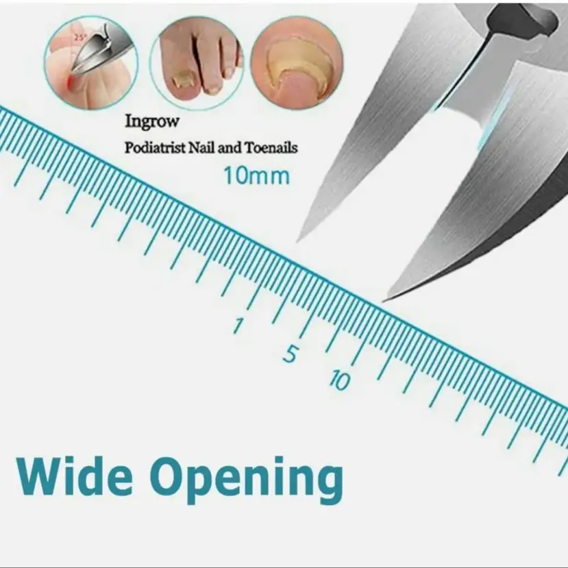 1pc Tagliaunghie professionale per unghie dei piedi Strumento per unghie incarnite Unghie spesse Pelle morta Rimozione dello sporco Taglierina per unghie con lama curva super affilata