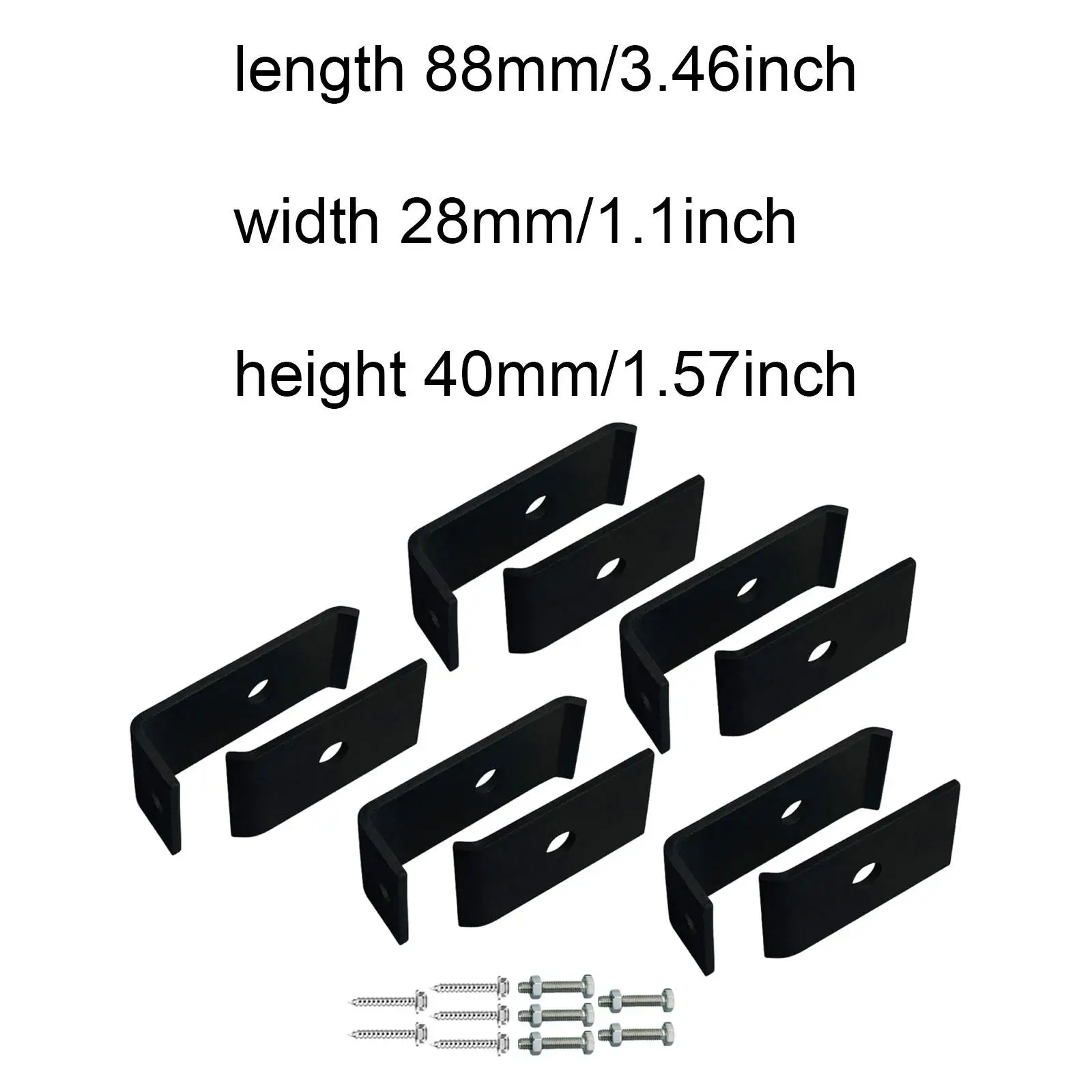 5 Set Fence Grid Clips, Mesh Panel Mounting Set Wire Mesh Fasteners for Enclosure Landscaping Attaching to Walls or Posts,