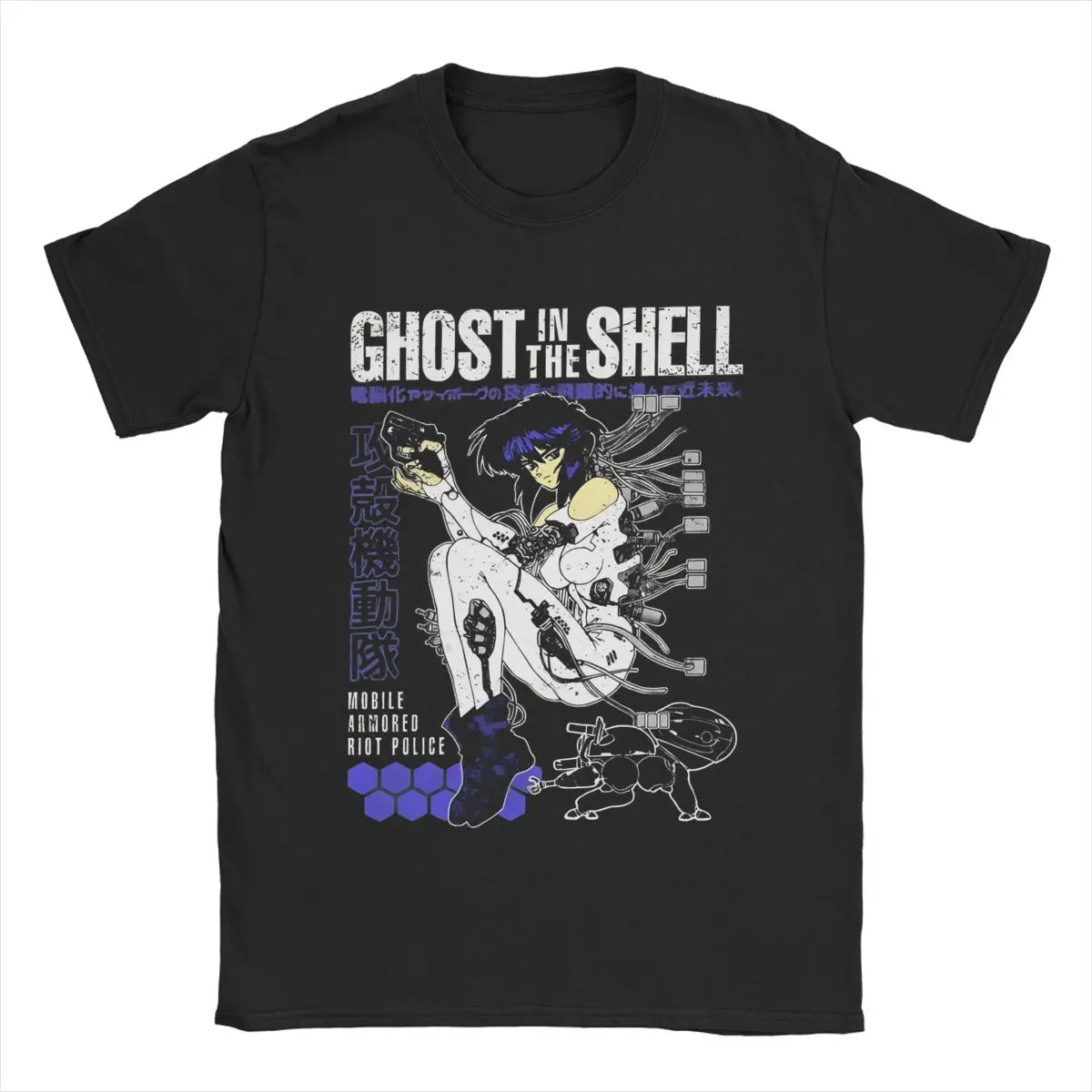 Summer Motoko Kusanagi Ghost In The Shell for Men Women T Shirt Anime The Major Accessories Novelty Tee Shirt T-Shirts Cotton