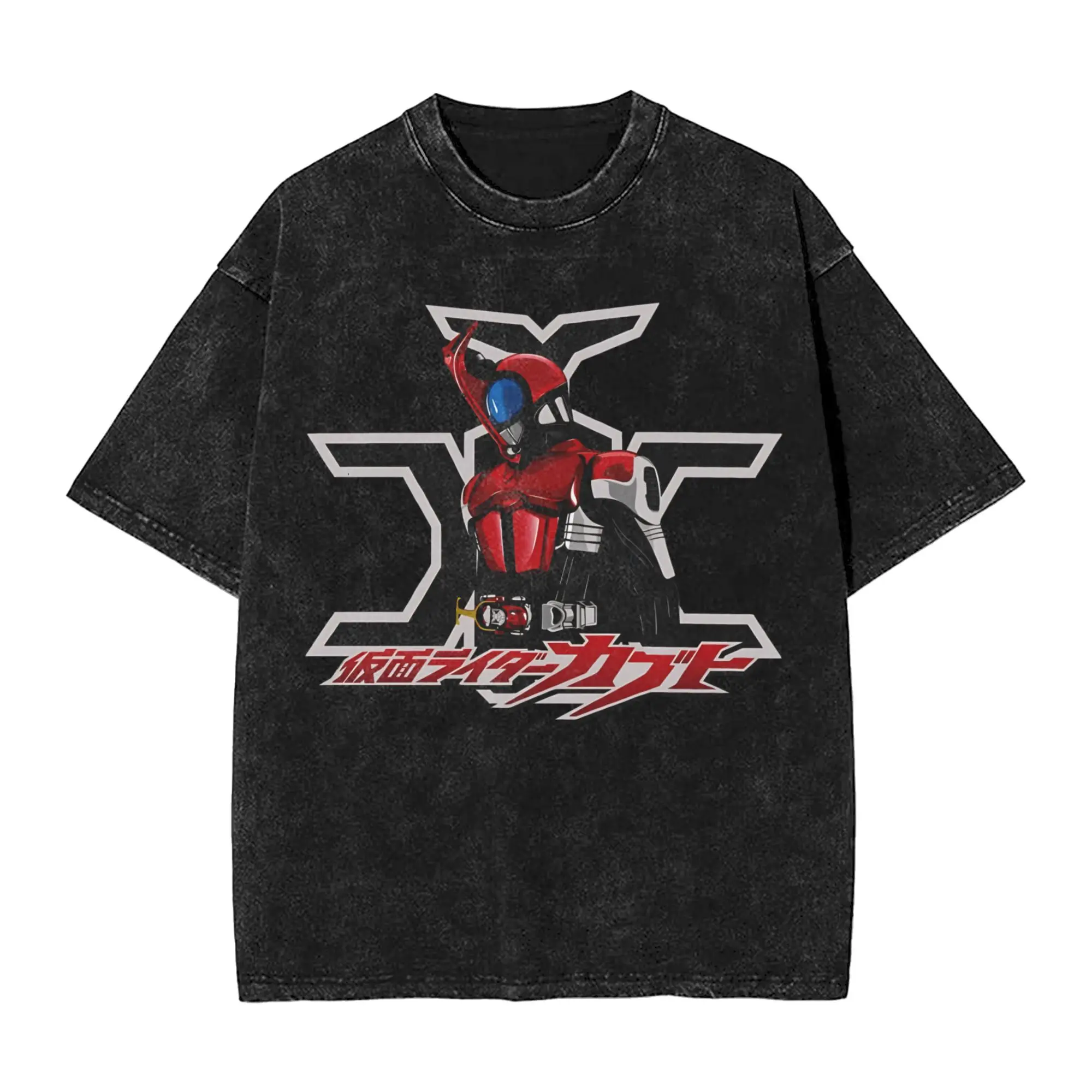 

Kamen Rider Crab T Shirts Hip Hop Washed Short Sleeve Harajuku T-Shirts Cool for Men Women Streetwear Summer Tee Shirt