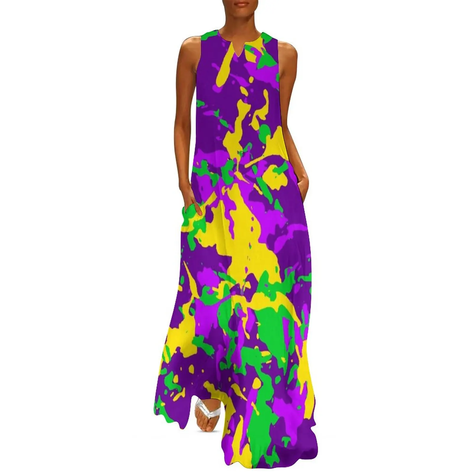 Mardi Gras Cajun Camo Long Dress dresses summer Dress for girls african dresses for woman