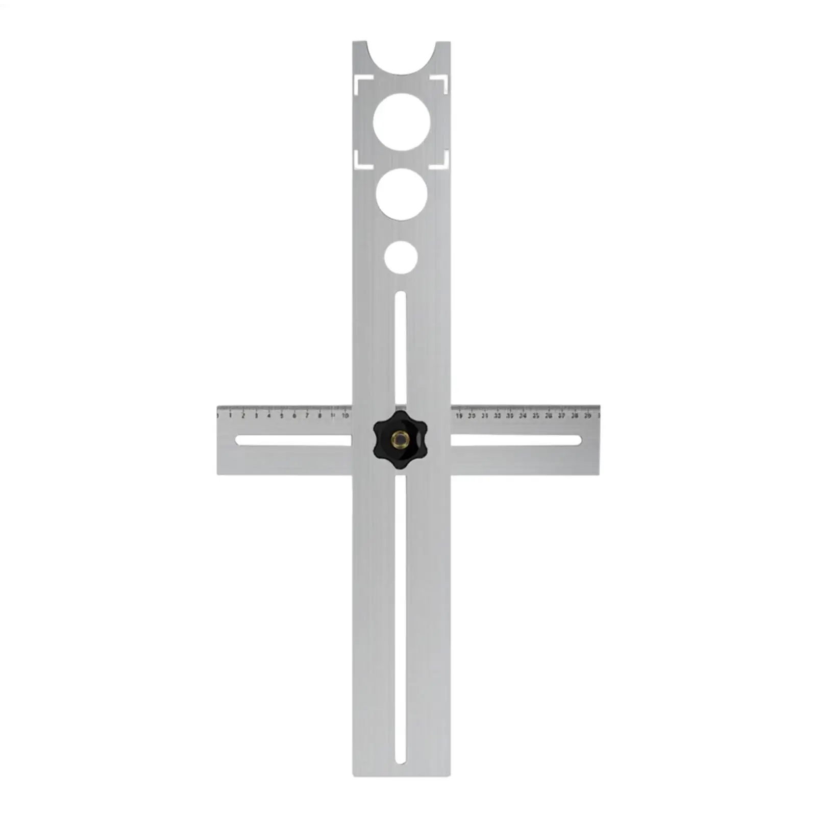 Stainless Steel Ceramic Tile Hole Locator Ruler Adjustable Punching Hand Tool Wall Marking Position Ruler for Construction Tool