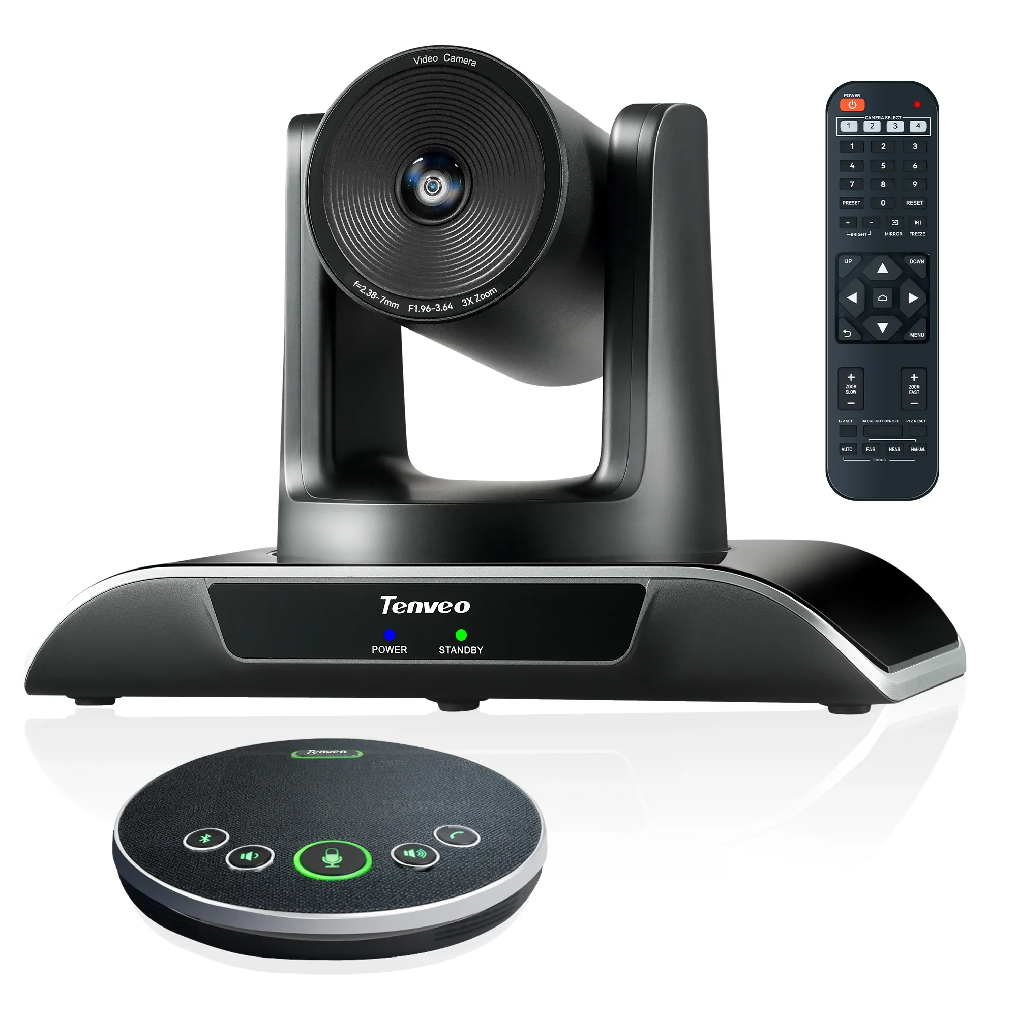 Tenveo 3X Optical Zoom Video Conferencing Camera Wireless  Conference Speakerphone Video Conference System