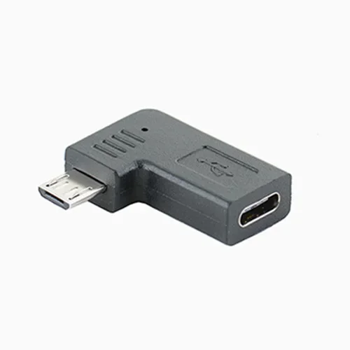 Lewy/prawy kątowy adapter Micro USB męski na żeński typu C 90-stopniowy konwerter Microusb na żeński USBC Synchronizacja danych Ładowanie telefonu