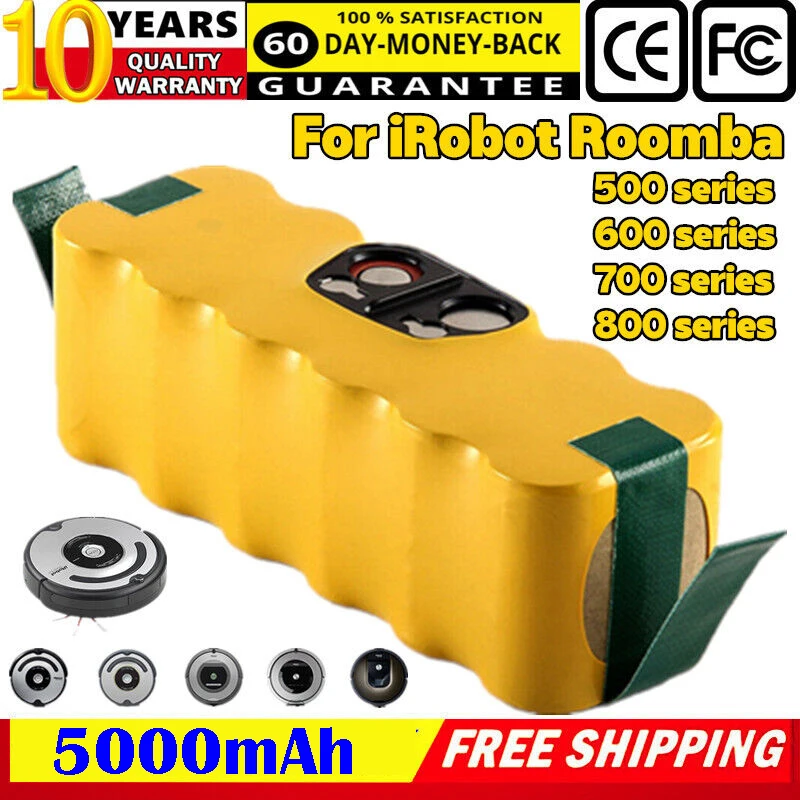 For iRobot Roomba 500 Battery 14.4V 5.0Ah For Roomba Vacuum Cleaner 500 600 700 800 Rechargeable Battery