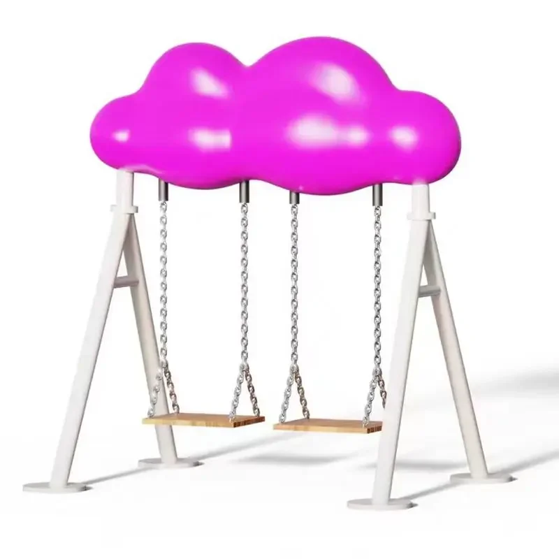 Outdoor cloud swing stainless steel simulated luminous cloud swing ornament