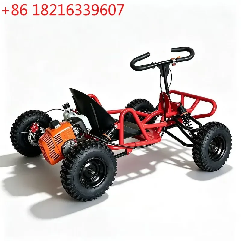 82cc Four Stroke Fuel Go Kart with Standard 6 Inch Wear Resistant Tires Nimble Body and Sensitive Steering