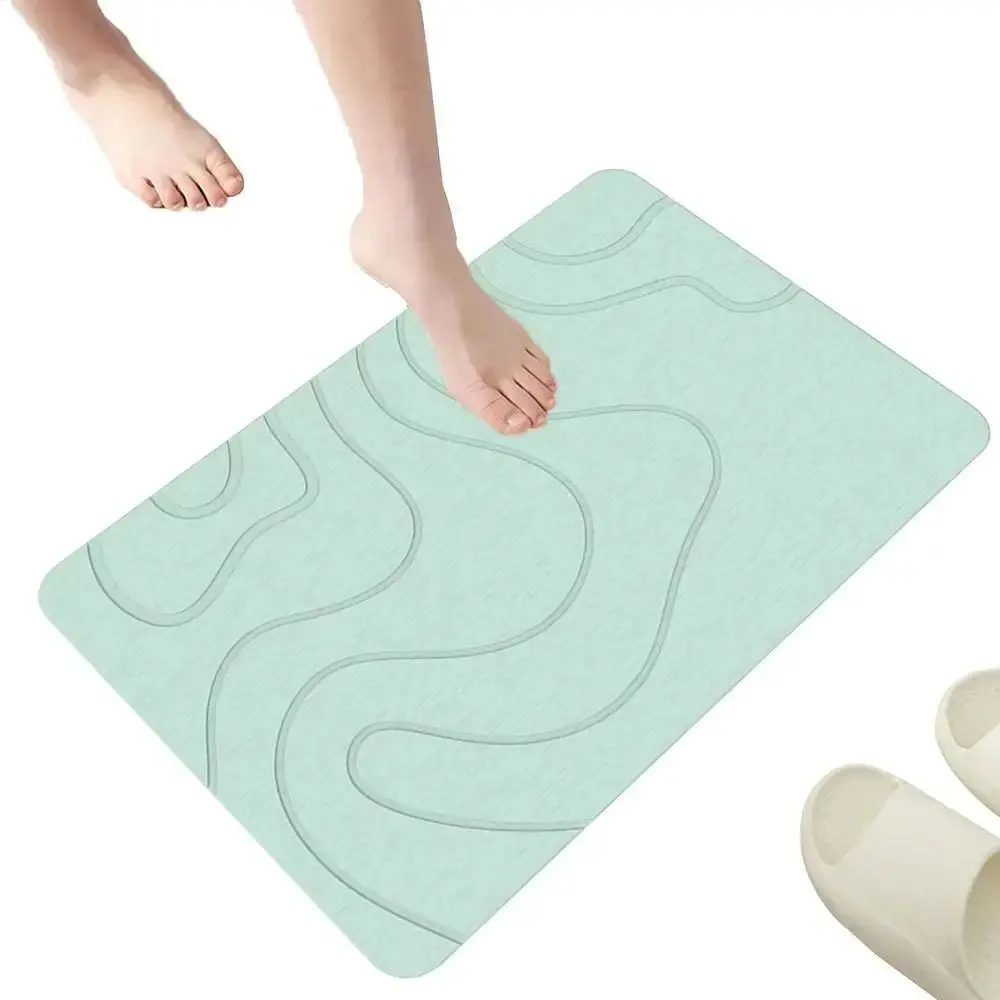 Neue 40x60cm Badezimmer-Antirutschmatte Superabsorbierende Kieselgur-Eingangsmatte Rutschfeste Küchenbodenmatte – Detail 8