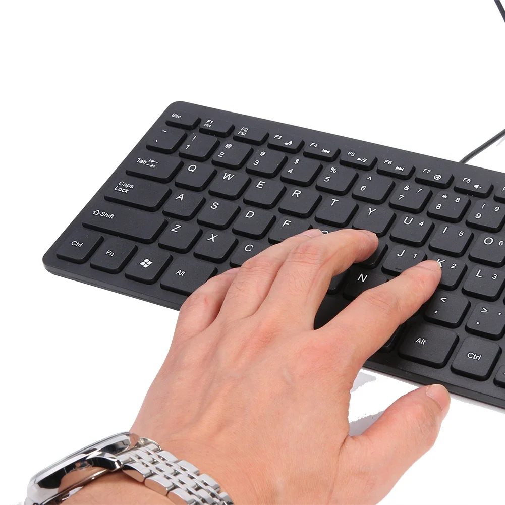 

Hot Sale Keyboard Classic Delicate K1000 Slim USB Multimedia Wired Keyboard 78 Keys Kaypad Notebook Concrete