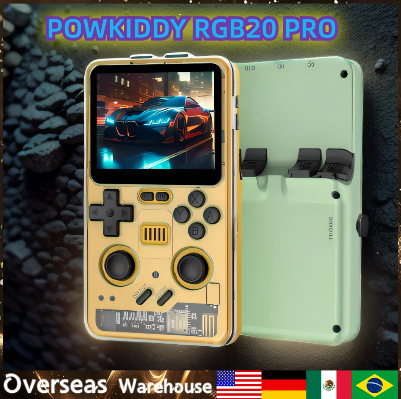 POWKIDDY RGB20 PRO Ретро игровая консоль 3,2-дюймовый IPS-экран Детские подарки Ретро-панк-стиль Портативная игровая консоль rgb20pro подарок