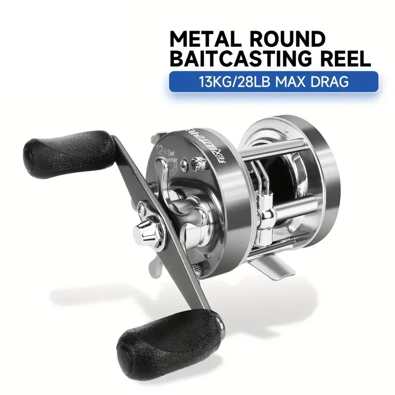 

Big Trolling Drum Fishing Reels 5.3:1 Gear Ratio 12+1BB All Aluminum Alloy Body Max Drag 12kg Sea Fishing Trolling Reel