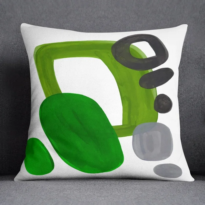 Green Leaf Series Pillow Gifts Home Office Furnishings Bedroom Sofa Car Cushion Cover case 45x45cm