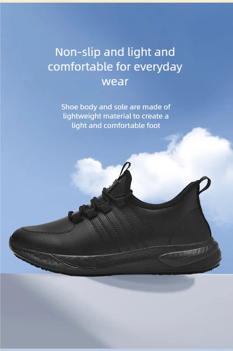 Herren Freizeit-Kochschuhe Vier-Jahreszeiten-Mode Wasserdicht Rutschfest Ölbeständig Hotel-Küchen-Arbeitsschuhe Lässige Leichte Wanderschuhe – Detail 3