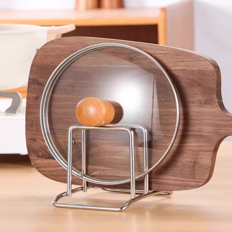 Heavy-duty metal chopping board storage rack - Chopping board holder Space-saving countertop storage rack for kitchen