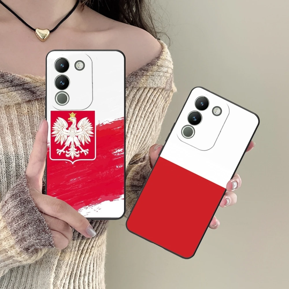 Poland Polska Flag Mobile Cell Phone Case for VIVO Y95 Y93 Y31 Y20 V19 V17 V15 Pro X60 NEX Black Soft Phone Cover Shell