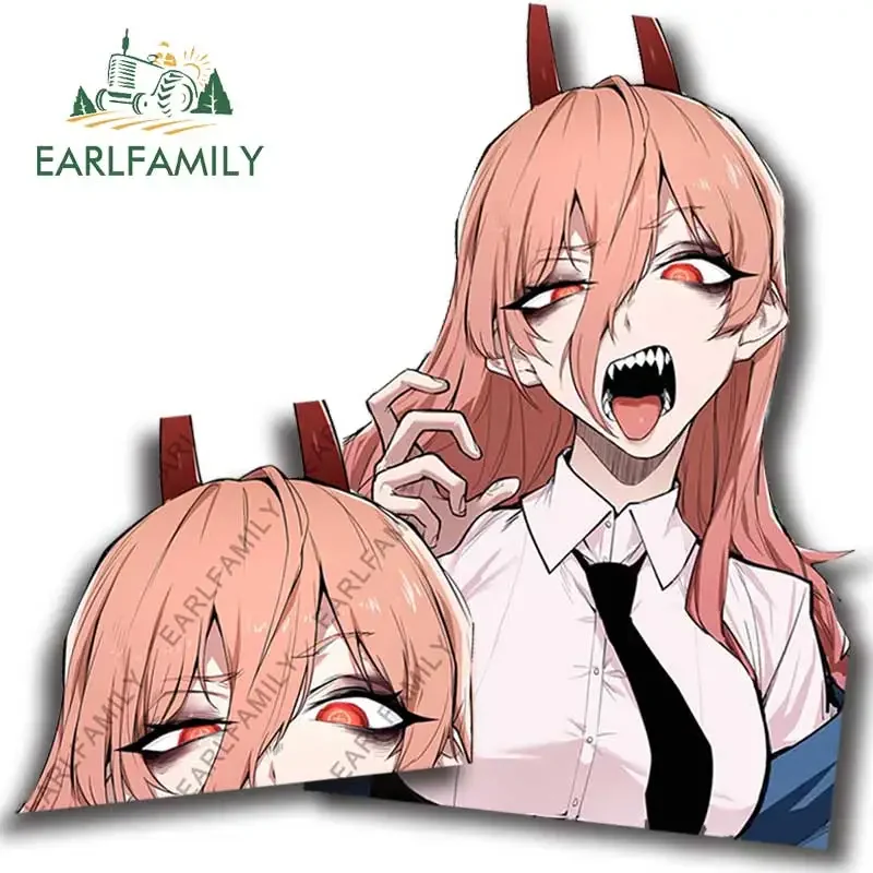 

EARLFAMILY 13cm for Personality Power Devil Car Stickers Graffiti Anime Motorcycle Windows Decal Waterproof Car Accessories
