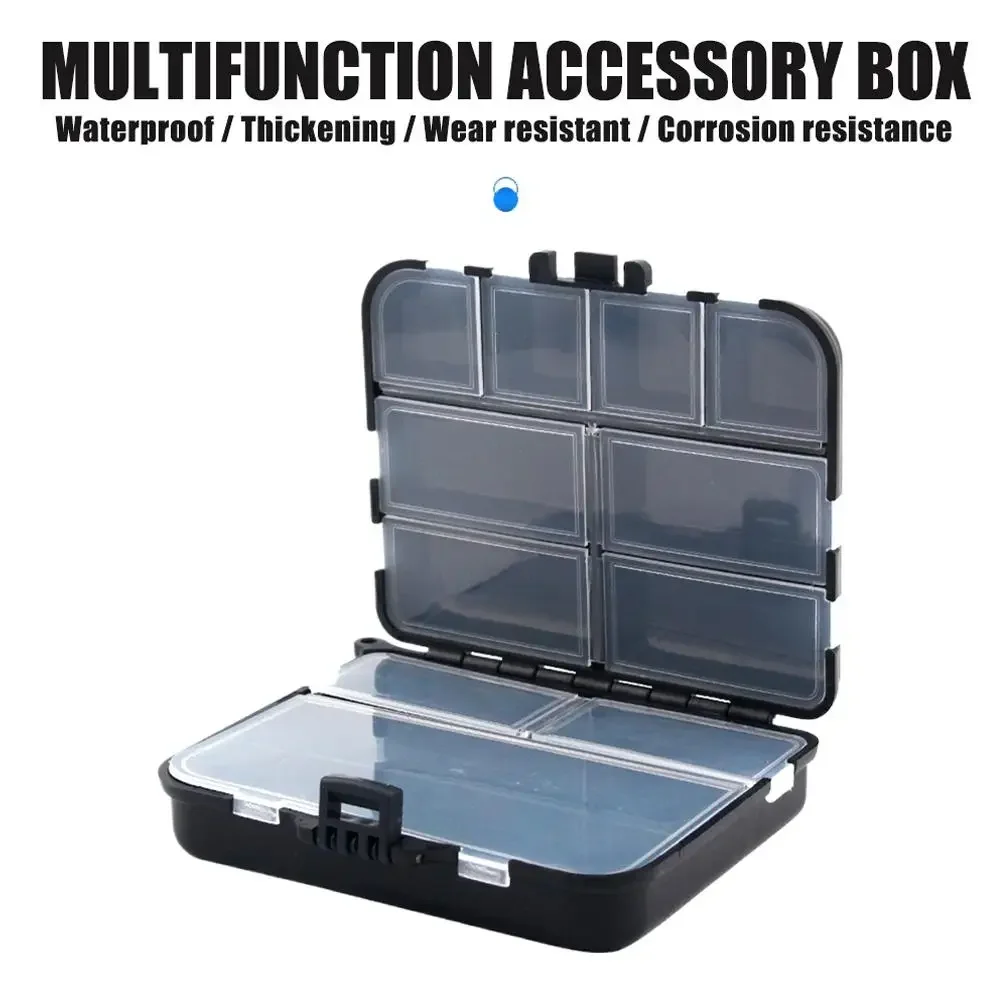 Portable Lure Storage Box Double Sided Fishing Parts Storage Box With Hand Rope Multi Function Fishing Gear Accessories