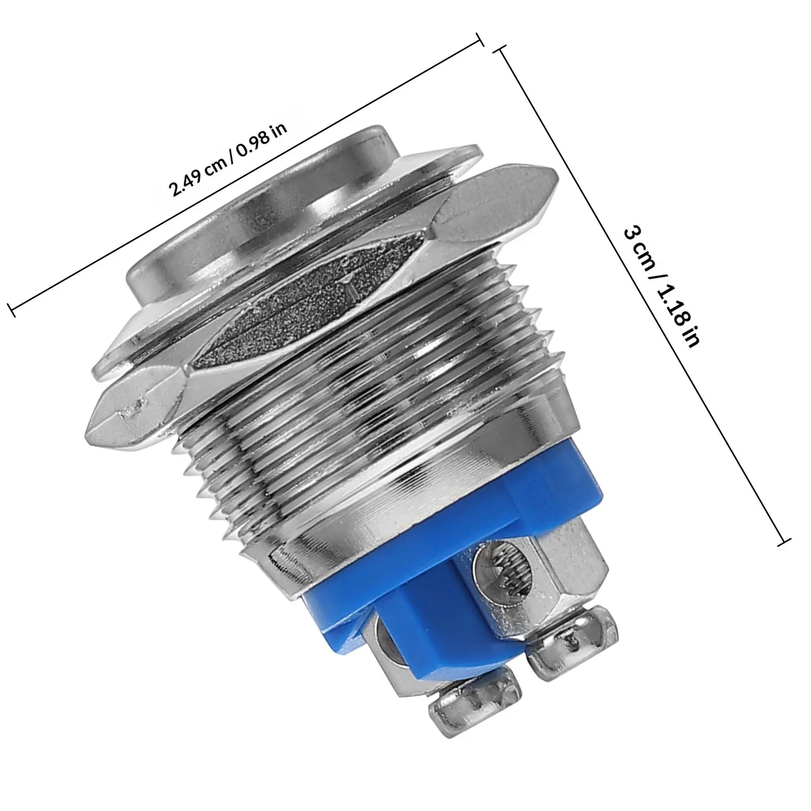 Metal Push Button Switch Self Locking Automotive Industrial Use Car Power Control Latching Replacement Switch Marine Switches