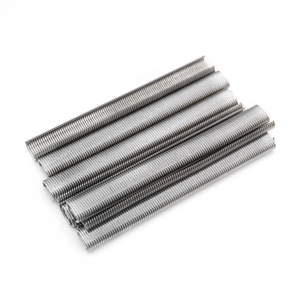 1000pcs Stainless Steel C-rings Nails C17 Staples C24 Staples Hog Rings Cage Fence Nails for Pneumatic C-type Nailer SC7E SC760C