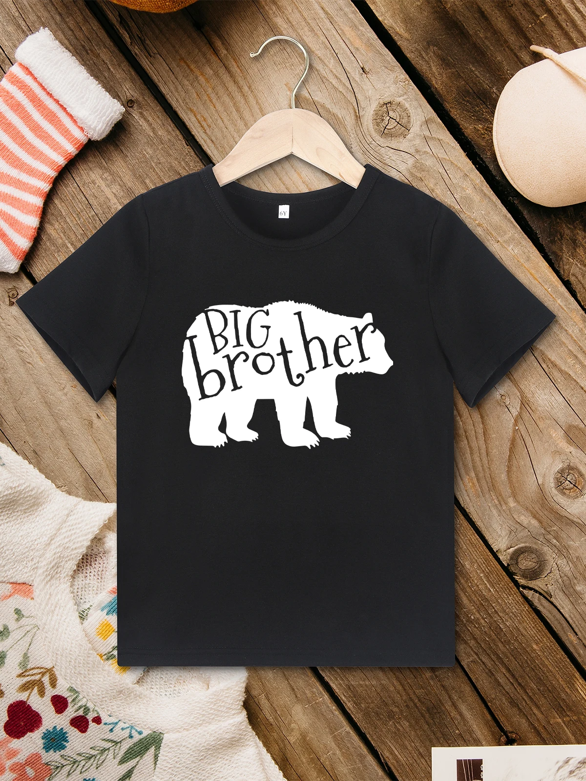 Twin Brother T-shirts Bear Print Stylish Cool Streetwear Summer Boys Clothes American Style Harajuku Kids T Shirt Fast Delivery