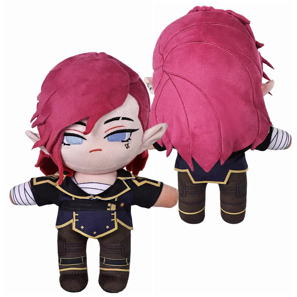 Arcane Vi Cosplay Caitlyn Kiramman Heimerdinger Cosplay Plush Plushies Plush Cartoon Soft Stuffed Mascot Birthday Xmas Gifts Kid