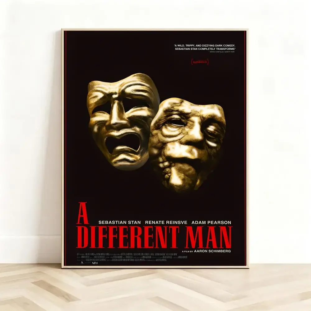 Somber Movie A‑A Different Man Poster Classic Self-Adhesive PP Wall Sticker for Living Room Bar Decor Gift