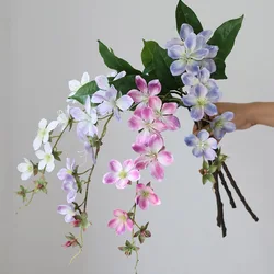 1PC,New Simulation Artificial Jasmine Hanging Flowers Decorative Balcony Art Artificial Silk Flowers Hanging Decor For Wedding