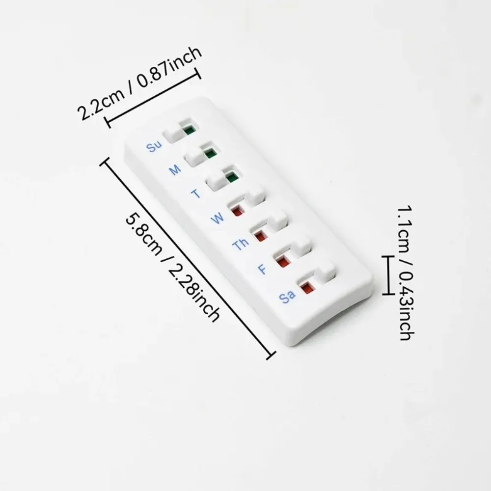Curved-Back Reusable Pill Tracker Color-Coded Indicators Creative Pill Reminder Elderly Friendly Anti-Slide Design
