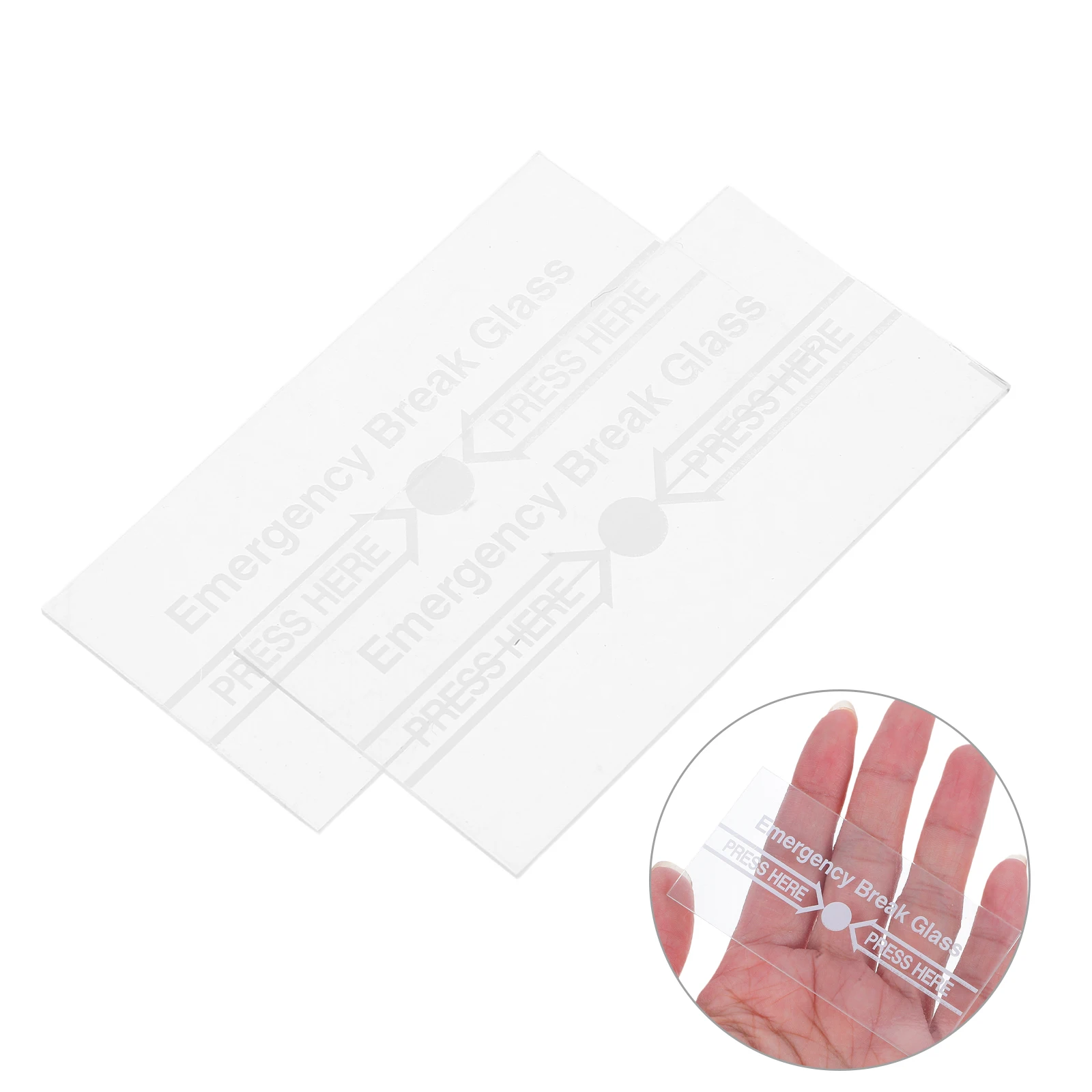 

2pcs Manual Fire Alarm Switch Cover Glass Breakage Alarm Panel Fire Safety Emergency Security Break Glass Replacement Panel High
