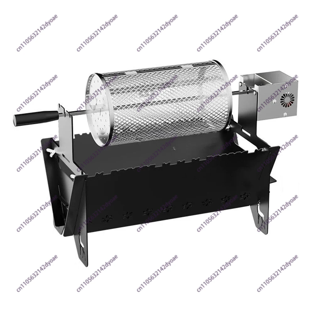 

Portable Rotating Cage Grill Foldable Automatic Barbecue Outdoor Cooking Equipment