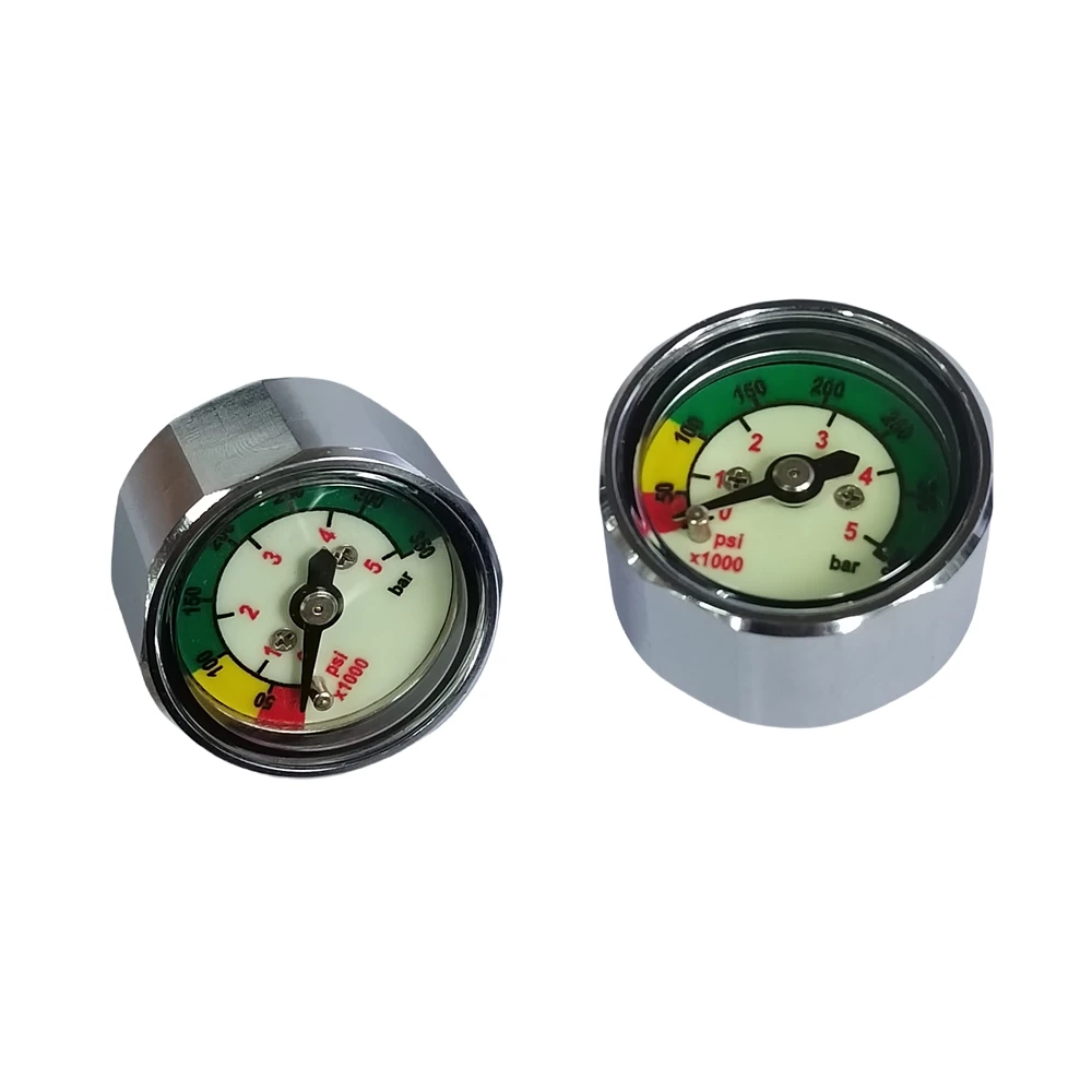 28mm Diameter Mini Scuba Diving Pony Bottle Gauge 350BAR / 5000 PSI Dial 7/16