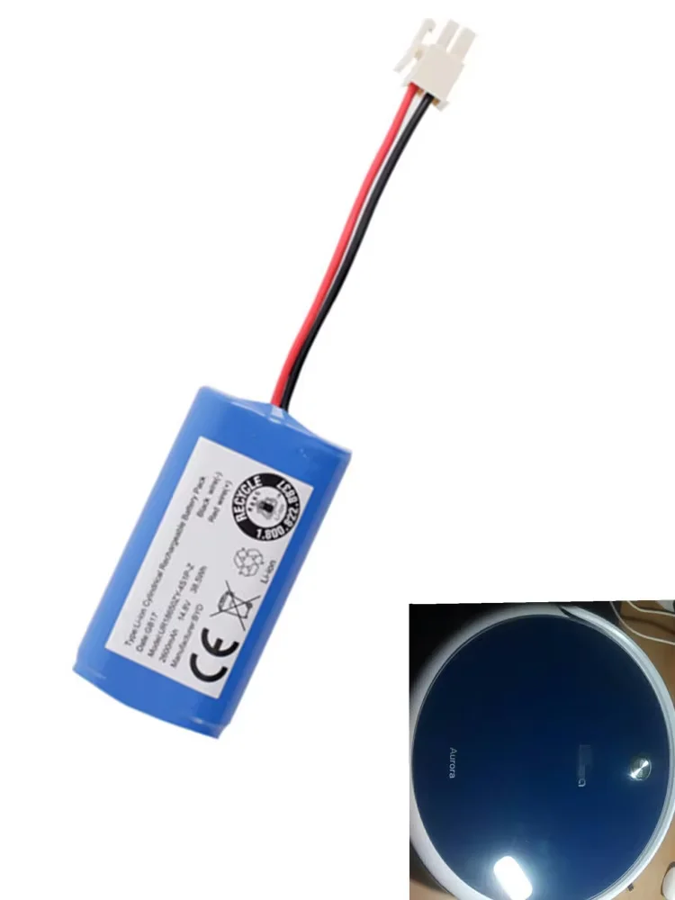 حزمة بطارية ليثيوم أيون قابلة لإعادة الشحن لملحقات أجزاء المكنسة الكهربائية الروبوتية Polaris PVCR 0926 Dibea GT100