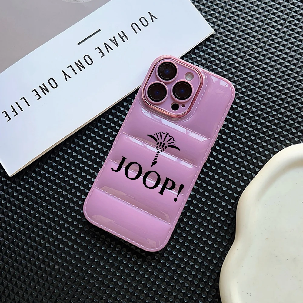 

COOL FASHION J-JOOP phone case FUNDA For iPhone 15 14 Plus 16 11 12 13 Pro Max 3D Soft Down Jacket Puffer Cover
