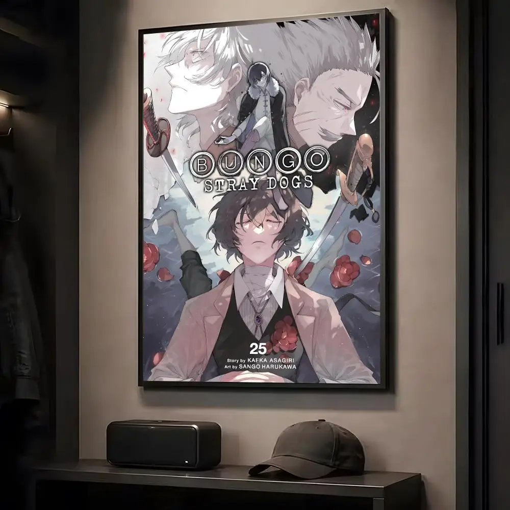 B-Bungo Stray Dogs Anime Painting Calligraphy HD Art Wall Room Decor Home Waterproof Home Living Bar Decorative Paintings