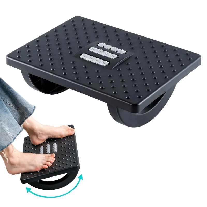 1pcs Portability Foot Rest Under Desk Footrest Ergonomic Foot Stool Rocker Balance Board Comfortable Foot Stool for Home Office