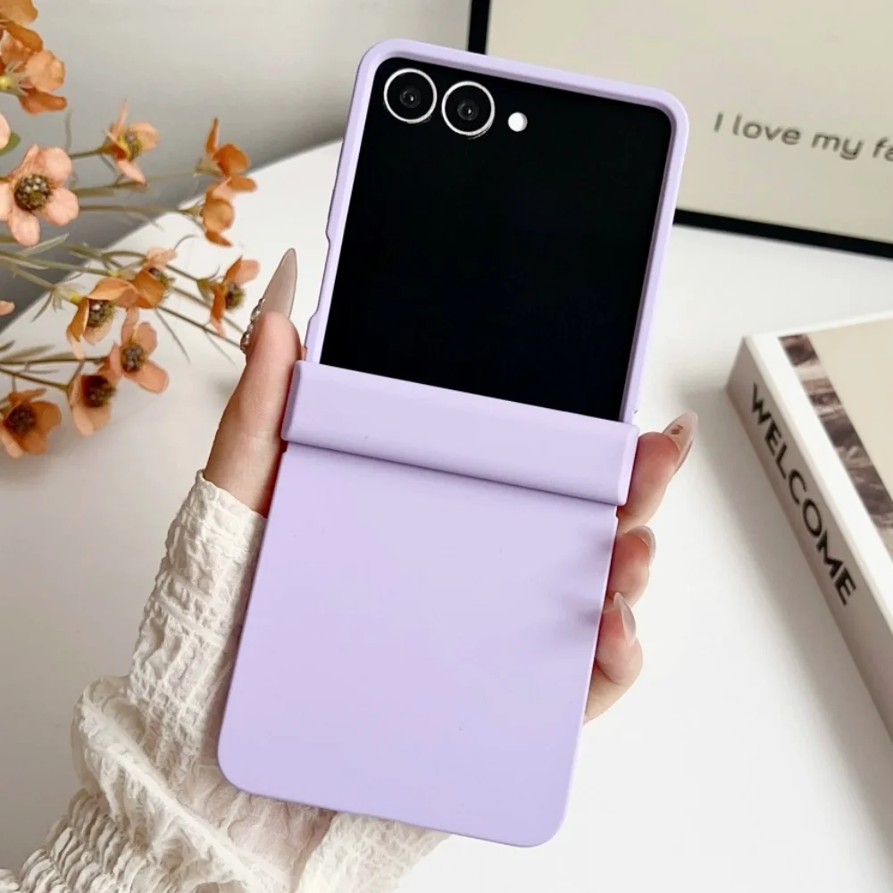 Modische Dopamin-Bonbonfarben Scharnier-Handyhülle für Samsung Galaxy Z Flip 8 7 6 5 Flip 4 3 5G Matte Schutz-Hartplastik-Hülle – Detail 9